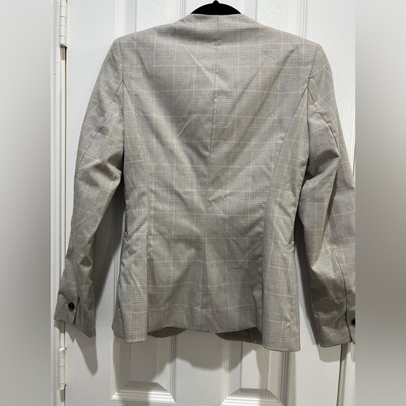 Zara Light Gray Plaid Blazer / Jacket - Picture 3 of 3